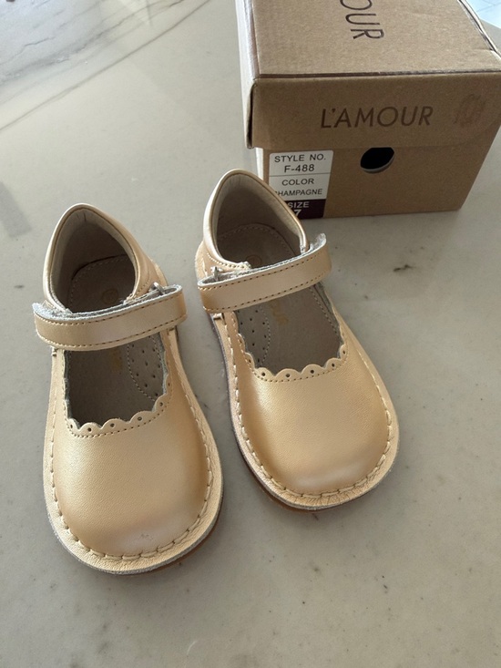 L'Amour Other - L'Amour Champagne Mary Jane Toddler Shoes